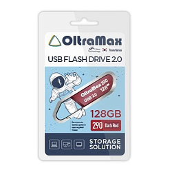 USB 128Gb OltraMax 290 темно красный