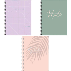 Тетрадь 48л., А5, клетка на гребне GreenwichLine "Nude", матовая ламинация, тиснение NS5c48-33380
