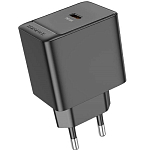 Сетевое ЗУ 1Type-C BOROFONE BAS15A , Erudite, черный, 30Вт, кабель Type-C-Type-C