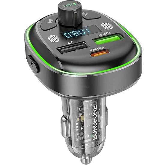 FM-модулятор BOROFONE BC47 серый