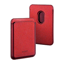 Кошелек для карт MagSafe Leather Wallet для Apple iPhone Красный