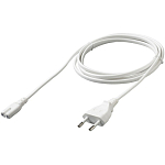 Кабель питания 1.8м Cablexpert PC-184W-VDE-1.8М CEE 7/16-C7, 2x0.75мм2, 2.5А, VDE, белый, пакет