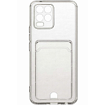 Силиконовый чехол POKET для Realme C55 прозрачный с карманом для пластиковых карт