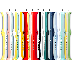 Силиконовый ремешок для Apple Watch 38mm трехцветный