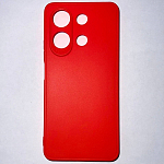 Задняя накладка Мобилис для Xiaomi Redmi Note 13 (4G), красный , матовая с защитой камеры