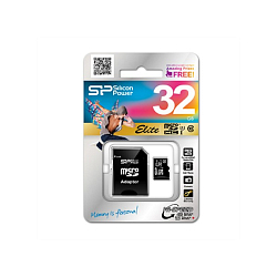Micro SD 64GB  Silicon Power Class10 Elite UHS-I (R/W 50/15 MB/s) без адаптера