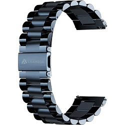 Универсальный металлический ремешок LYAMBDA KEID 22mm Dark Blue (DSG-05-22-DB)