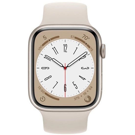 Часы Apple Watch Series 8 GPS, 41 мм, (MNP63) Starlight, Sport Band (LL)