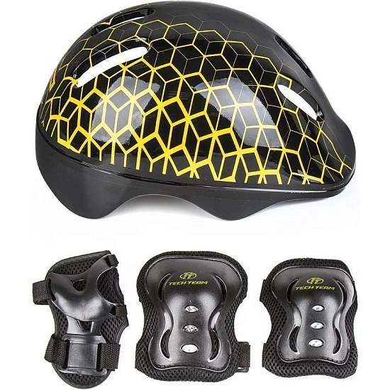 Набор роликовых коньков TECH TEAM Maya Set (коньки, защита, шлем) р.30-33 S чёрный