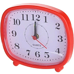 Часы-будильник PERFEO Quartz "PF-TC-005", прямоугольные 10*8,5 см, красные