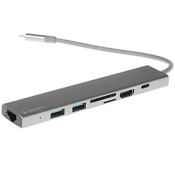 USB Type-C хаб DEPPA 7в1 графит (73127)
