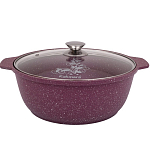 Кастрюля-жаровня 4л KUKMARA ж41tsm, линия "Trendy style" (mystery), со стеклянной крышкой