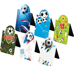 Закладки для книг МАГНИТНЫЕ c высечкой, "FOOTBALL" , набор 6 шт., 35х25мм, BRAUBERG, 113161