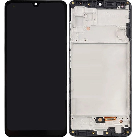 Дисплей для Samsung A325F Galaxy A32 в рамке + тачскрин (черный)
