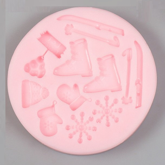 Молд "Зимние вещи" 1,5 см МИКС 7427956