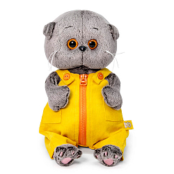 Мягкая игрушка Басик BABY в вельветовом комбинезоне, 20 см (BB-080)