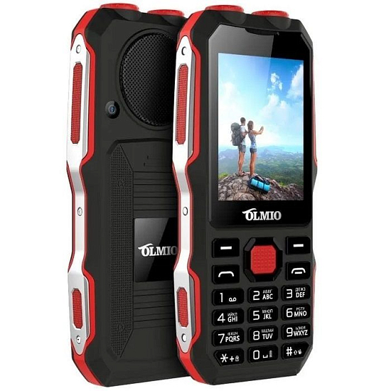 Телефон OLMIO X02 черный-красный