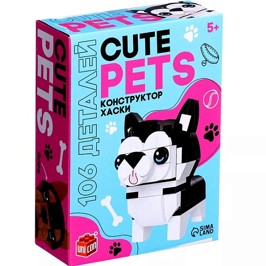 Конструктор Cute pets, Хаски, 106 деталей 9278948