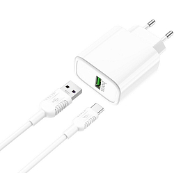 Сетевое ЗУ 1USB 2.1A HOCO C96A белый, Type-C