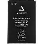 АКБ EURO AMFOX для Nokia (BL-5C) 100/105/1208/1600/1650/2300/3120/6300/6670 (1020mAh) тех.пак