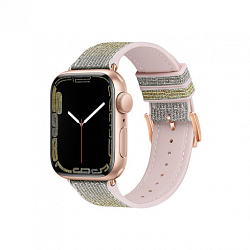 Силиконовый ремешок HOCO WA11 Diamond для APPLE Watch 42/44/45/49mm, серебряный