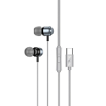 Наушники HOCO M122 Power metal, серый, Type-C