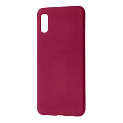 Силиконовый чехол SILICONE CASE для Samsung Galaxy A01 Core (Вишневый)