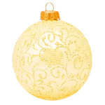 Шар "Вьюнок-веточка морозная" (молочный), 85мм, в подарочной упаковке КУ-85-18470/4