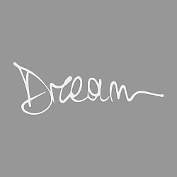 Термотрансфер «Dream», 7 × 2,5 см, 5 шт, цвет белый