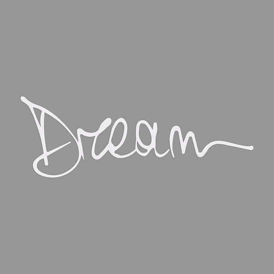 Термотрансфер «Dream», 7 × 2,5 см, 5 шт, цвет белый