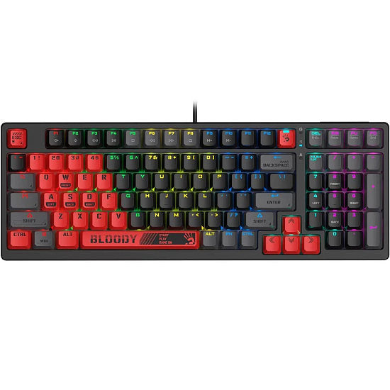 Клавиатура A4TECH Bloody S98 красный/черный, механическая