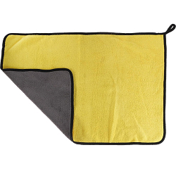 Салфетка для автомобиля CARTAGE микрофибра, 350 г/м², 40×60 cм, желто-серая   5179746