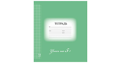 Тетрадь  24л. клетка 5-КА ЗЕЛЕНАЯ, обложка мелованный картон, блок офсет, BRAUBERG ЭКО, 403003