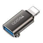 Переходник OTG YESIDO GS14 чёрный Lightning