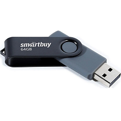 USB 64Gb SMARTBUY Twist чёрный, 2.0