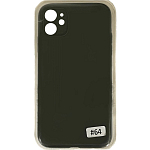 Силиконовый чехол SILICONE CASE для iPhone 11 полная защита, хаки (не оригинал)