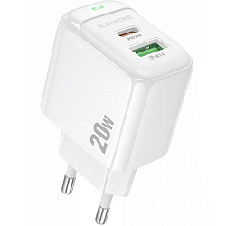 Сетевое ЗУ 1USB/1Type-C 3A BOROFONE BAS44A Potential PD20W, белый