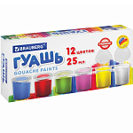 Гуашь  BRAUBERG "PREMIUM", 12 цветов по 25 мл, 191700