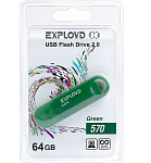 USB 64Gb Exployd 570 зелёный