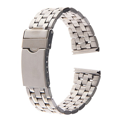 Ремешок для часов "Соломон", 22 мм, металл, l-18 см, хром 1268530