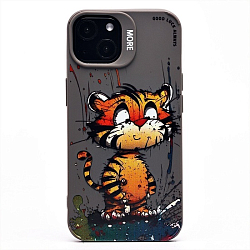 Задняя накладка SC335 для iPhone 13  (тигр) (gray)