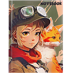 Блокнот А6, 40 листов в клетку "Аниме,"10182828