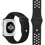 Спортивный ремешoк NONAME для Apple Watch Sport 38/40mm обсидант-чёрный (026) (L)