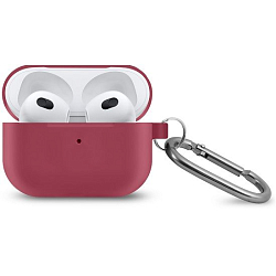 Силиконовый чехол ISA для AirPods 3 Hang Silicon Case с карабином hibiscus