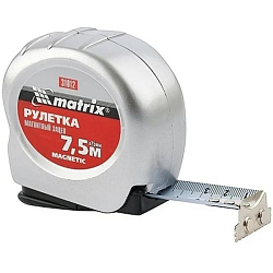 Рулетка  7.5м х 25мм MATRIX Magnetic, магнитный зацеп/31012