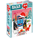 Пазл 24 элемента «Синий трактор: Новый год в лесу»