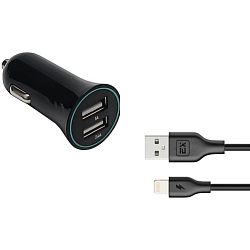 Авто ЗУ 2USB 3.4A EXPLOYD EX-Z-417, Classic Lightning черный