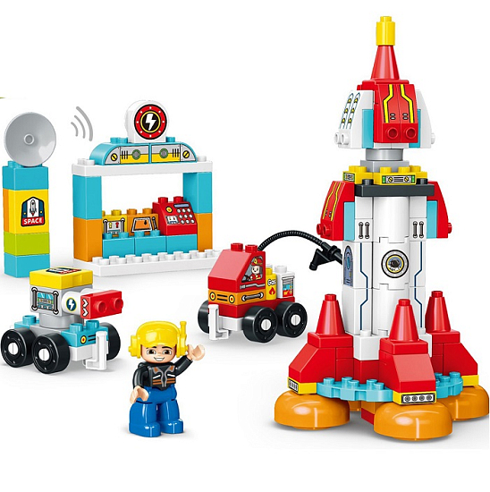 Конструктор KIDS HOME TOYS Космическая ракета, 140 деталей