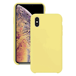 Силиконовый чехол SILICONE CASE для iPhone X/XS желтая