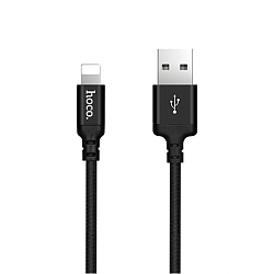 Кабель USB <--> Lightning  2.0м HOCO X14 Times speed, чёрный